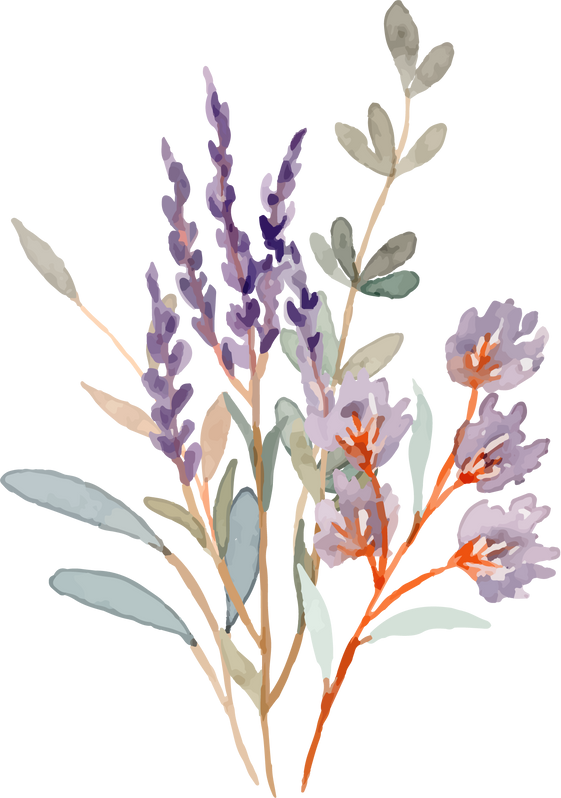 Watercolor wild flower